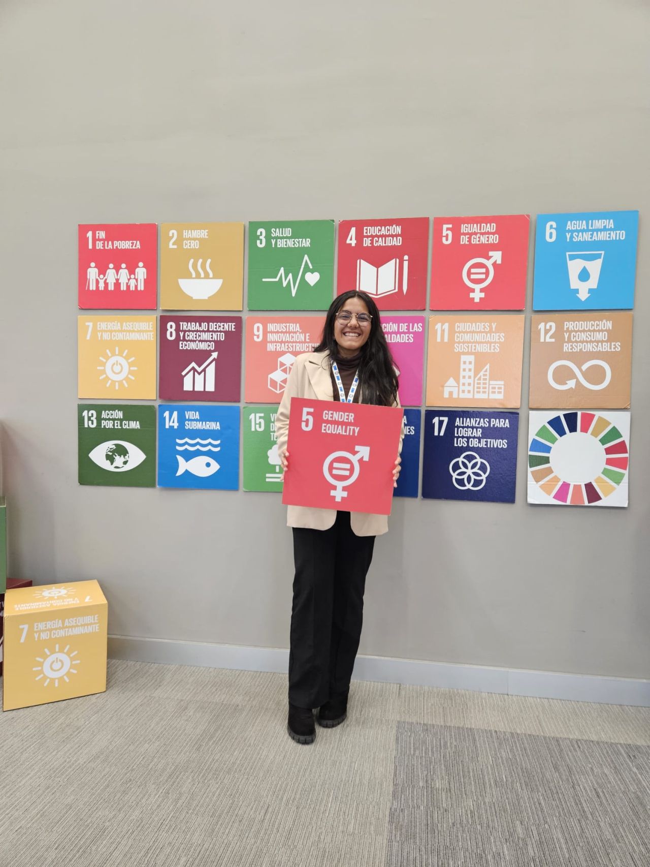 Ortiz Vargas with the UN Sustainable Development Goals