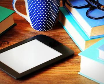 books and tablet